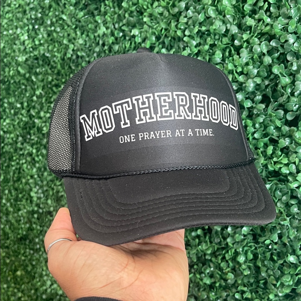 Black 'Motherhood' Trucker Hat